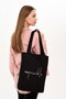 Zoozie Bags 1508 Bolso Tote de Algodón Negro 35 x 40 x 8 cm